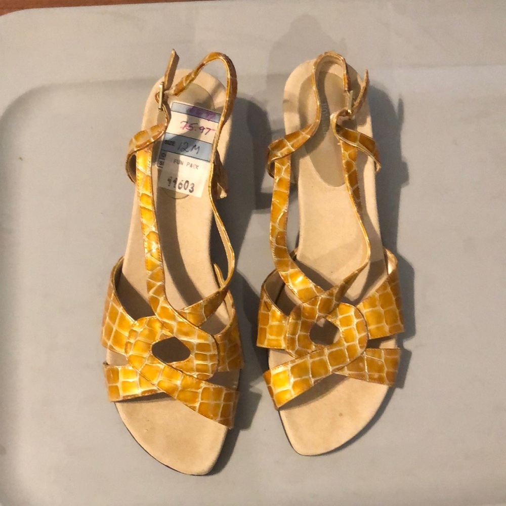 Yellow Strappy Sandals